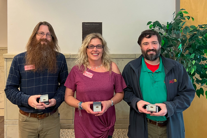 5 years of service: Dr. Andrew Seely, Amanda Cannon, Nathaniel Pyle
